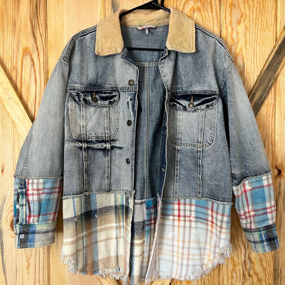 Free People Multicolor Jean Jacket